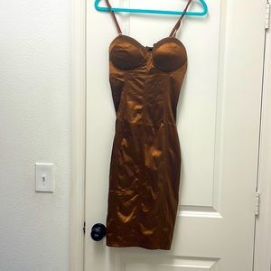 Bronze colored women’s Fashionova dress L